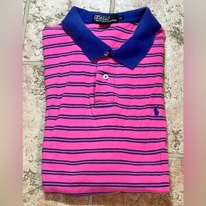Polo by Ralph Lauren Pink Blue Striped Shirt